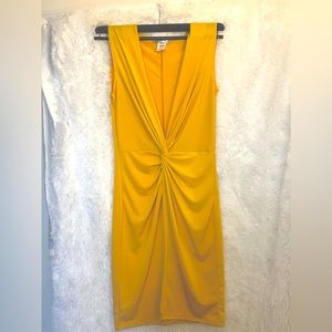 Yellow sleeveless dress